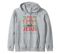 I Need Coffee And Jesus Felpa con Cappuccio