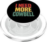 I Need More Cowbell Retro Vintage Drum Lover Musica Umorismo PopSockets PopGrip per MagSafe