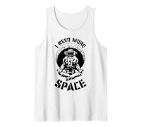 I Need More Space Yoga Astronauta Divertente Retro Scienza Citazione Canotta