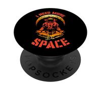 I Need More Space Yoga Astronauta Divertente Retro Scienza Citazione PopSockets PopGrip Adesivo