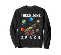 I Need Some Space Dinosaur Trex Riding Bicycle Funny Bike Felpa