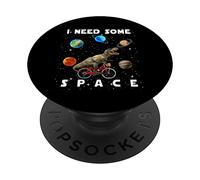I Need Some Space Dinosaur Trex Riding Bicycle Funny Bike PopSockets PopGrip Adesivo