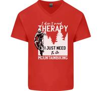 I Need To Go Mountain Bicicletta Divertente Ciclismo Uomo V-Neck Cotone T-Shirt