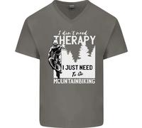 I Need To Go Mountain Bicicletta Divertente Ciclismo Uomo V-Neck Cotone T-Shirt
