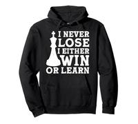 I Never Lose I Either Win Or Learn Felpa con Cappuccio