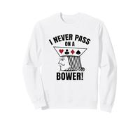 I Never Pass On A Bower - Funny Michigan Humor Euchre Felpa