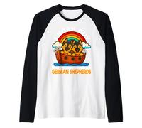 I Noah Guy Che aveva Un Paio di pastori Tedeschi Noah's Ark Pun Maglia con Maniche Raglan