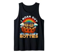 I Noah Guy Che aveva Un Paio di Rotties Noah's Ark Rottweiler Canotta