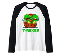 I Noah Guy Che aveva Un Paio di T-Rex Noah's Ark Dinosaur Pun Maglia con Maniche Raglan