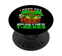 I Noah Guy che aveva un paio di T-Rex Noah's Ark Dinosaur Pun PopSockets PopGrip Adesivo