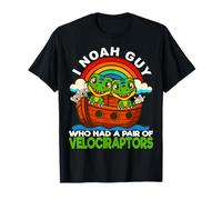 I Noah Guy Che aveva Un Paio di Velociraptor Noah's Ark Raptor Maglietta