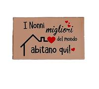I Nonni Migliori del Mondo Abitano Qui Tappeto in Feltro gommato per interni Personalizzato ADATTO AGLI INTERNI Idea Regalo Compleanno Natale Nuova Casa Assorbente Antiscivolo 50x70 Per Camere Entr