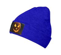 I nostri cappelli a maglia con stampa zucca di Halloween non sono solo caldi, ma anche alla moda (6 colori), Blu, Taglia unica