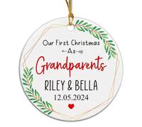 I Nostri Primi Come Nonni Christmas Party Bomboniere Ornamenti Di Albero Di Natale Con Cordino Ciondoli Natalizi Ceramica Ornamento In Ceramica Natalizia