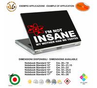I not insane big bang theory adesivo notebook sticker pvc black white cropped