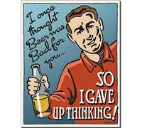 I Once Thought Birra Was Bad Divertente Segno Del Metallo 400mm x 320mm (De )