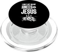 I Only Get On My Knees For Jesus Bible Verse Shirt PopSockets PopGrip per MagSafe