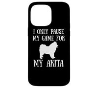 I Only Pause My Game For My Akita Gamer E-Sports Player Custodia per iPhone 14 Pro Max