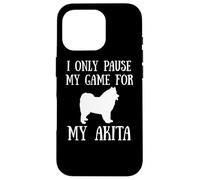 I Only Pause My Game For My Akita Gamer E-Sports Player Custodia per iPhone 16 Pro