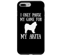 I Only Pause My Game For My Akita Gamer E-Sports Player Custodia per iPhone 7 Plus/8 Plus