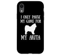 I Only Pause My Game For My Akita Gamer E-Sports Player Custodia per iPhone XR