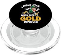 I Only Run For Gold Leprechaun Festa di San Patrizio Funny Runner PopSockets PopGrip per MagSafe