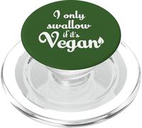 I Only Swallow if It's Vegan divertente idea regalo a base vegetale PopSockets PopGrip per MagSafe