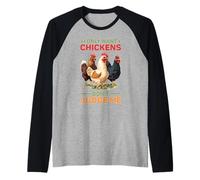 I Only Want Chickens Don't Judge Me Cortile agricoltore Maglia con Maniche Raglan