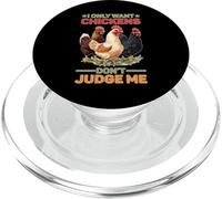 I Only Want Chickens Don't Judge Me Cortile agricoltore PopSockets PopGrip per MagSafe