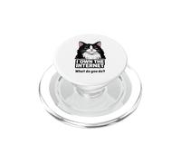 I Own The Internet Sarcastico Smoking Cat Humor PopSockets PopGrip per MagSafe