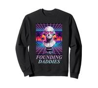 I Padri fondatori di George Washington Synthwave Retro Felpa