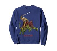 I Padroni dell'universo: Revelation He-Man e Battle Cat Felpa, Unisex per Adulti, Navy, L