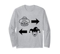 I pagliacci ai Joker giusti al Divertimento di Sinistra Halloween Maglia a Manica