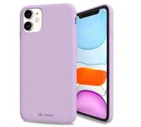 i-Paint Cover Custodia Protettiva per iPhone 11 in Silicone Lavanda con all'interno Microfibra - Solid Case Lavander