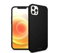 i-Paint Cover Custodia Protettiva per iPhone 5.4" in Silicone Nera con all'Interno Microfibra - Solid Case Black