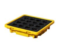 I Pallet di contenimento per fuoriuscite in polietilene Giallo e Nero, Piattaforme a Tenuta stagna e sigillate, Adatti a Magazzini, fabbriche e Altri luoghi, Sono la Scelta Ideale per Lo STO