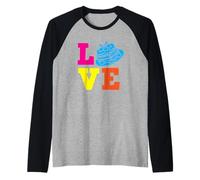 I pancake amano l'arte colorata della colazione Maglia con Maniche Raglan