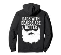 I papà con la barba sono migliori, divertenti, papà barbuto che cresce Felpa con Cappuccio