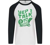 I Parlare A Lucertole Camaleonti Bearded Draghi Uomo L/S Baseball T-Shirt