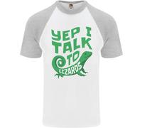 I Parlare A Lucertole Camaleonti Bearded Draghi Uomo S/S Baseball T-Shirt