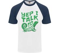 I Parlare A Lucertole Camaleonti Bearded Draghi Uomo S/S Baseball T-Shirt