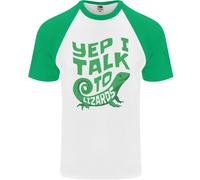 I Parlare A Lucertole Camaleonti Bearded Draghi Uomo S/S Baseball T-Shirt