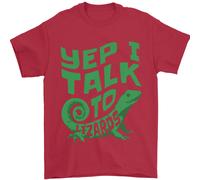 I Parlare A Lucertole Camaleonti Bearded Draghi Uomo T-Shirt 100% Cotone