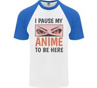 I Paused My Anime To Be Here Divertente Uomo S/S Baseball T-Shirt