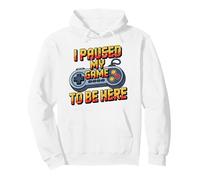 I Paused My Game To Be Here Funny Video Game Controller Felpa con Cappuccio