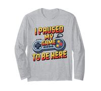 I Paused My Game To Be Here Funny Video Game Controller Maglia a Manica