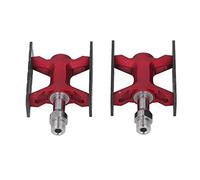 I pedali per bici leggeri in lega di alluminio in fibra di carbonio impediscono lo scivolamento per mountain bike pieghevoli 1 paio (Rosso)