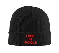 I Pee in Pools, I Pee in Public Pools Donna Uomo Watch cap Morbido Berretto Invernale Flessibile Beanie Cappello per Arrampicata Tutte Le Stagioni Bici