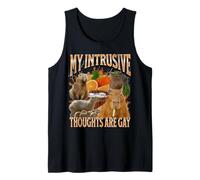 I pensieri intrusivi Sono Gay Divertenti Capybara Meme Bootleg Y2K Canotta