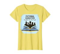 I Personaggi immaginari Sono Migliori degli Amanti dei Libri di Persone Reali Maglietta, Donna, Limone, 3XL